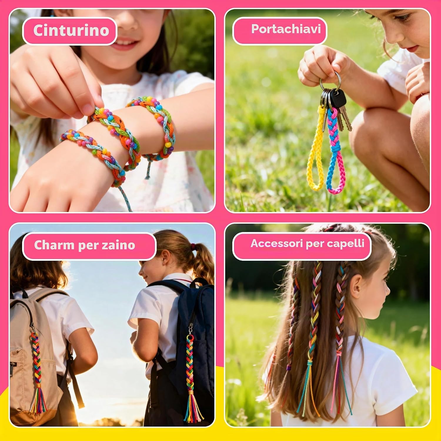Thumbnail 6 de Kit artigianale per braccialetti dell'amicizia 3 in 1 – creatività per bambini 6–12 anni