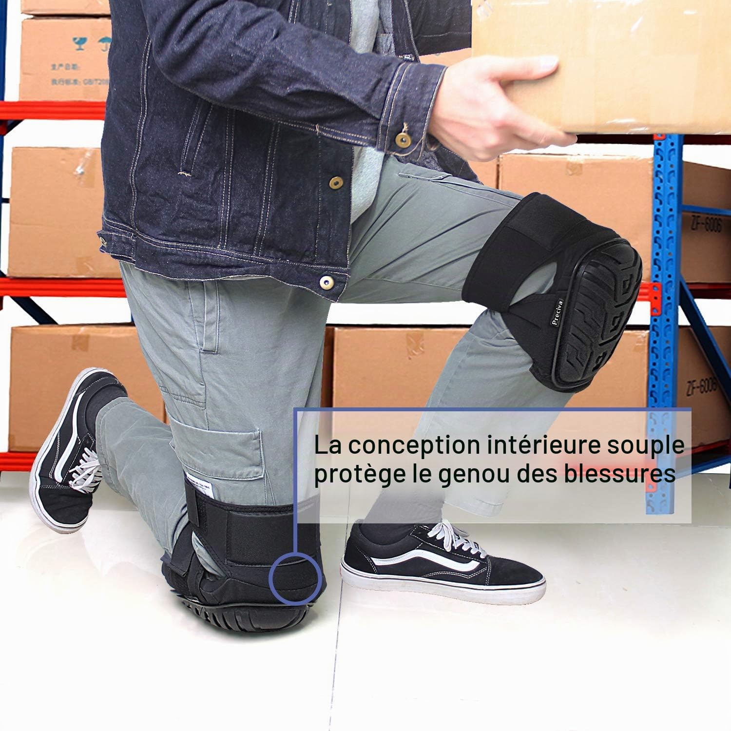 Thumbnail 6 de Preciva Genouillères Professionnelles Heavy Duty avec Gel et Mousse EVA – Confort et Protection pour la Construction