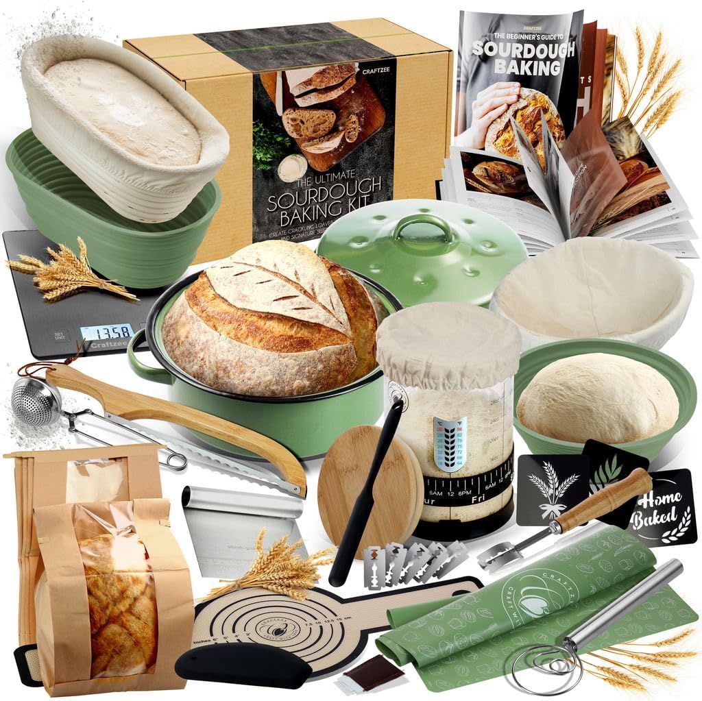 Detalle de CraftZee Sourdough Starter Kit 34 oz