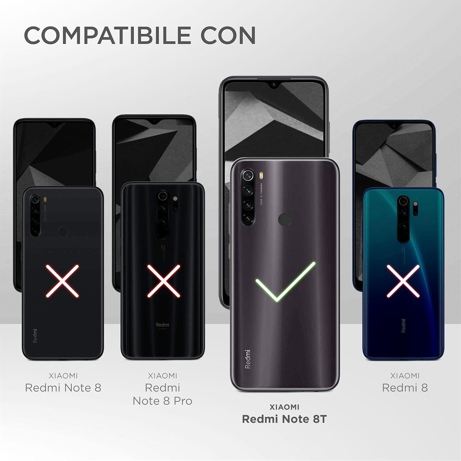 Thumbnail 6 de ONEFLOW Custodia morbida per Xiaomi Redmi Note 8T: protezione a 360° in silicone opaco