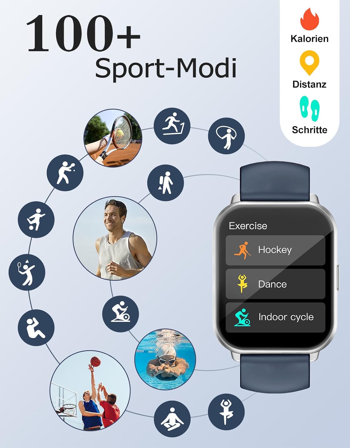 Detalle de RUIMEN Smartwatch mit LTE‑Telefonfunktion