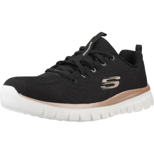 Detalle de Skechers Graceful-Get Connected 12615-BKGD Damen Sneaker in Schwarz, 37 EU