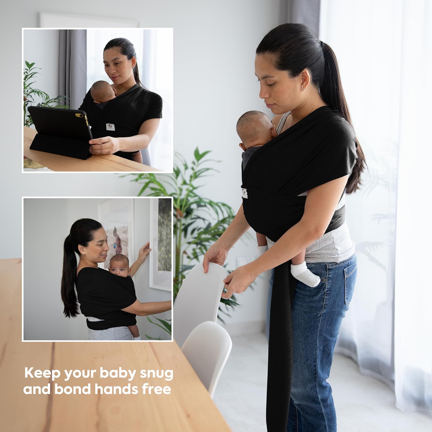 Thumbnail 5 de ELDOMA Baby Wrap Carrier 7–35 lbs baby carrier