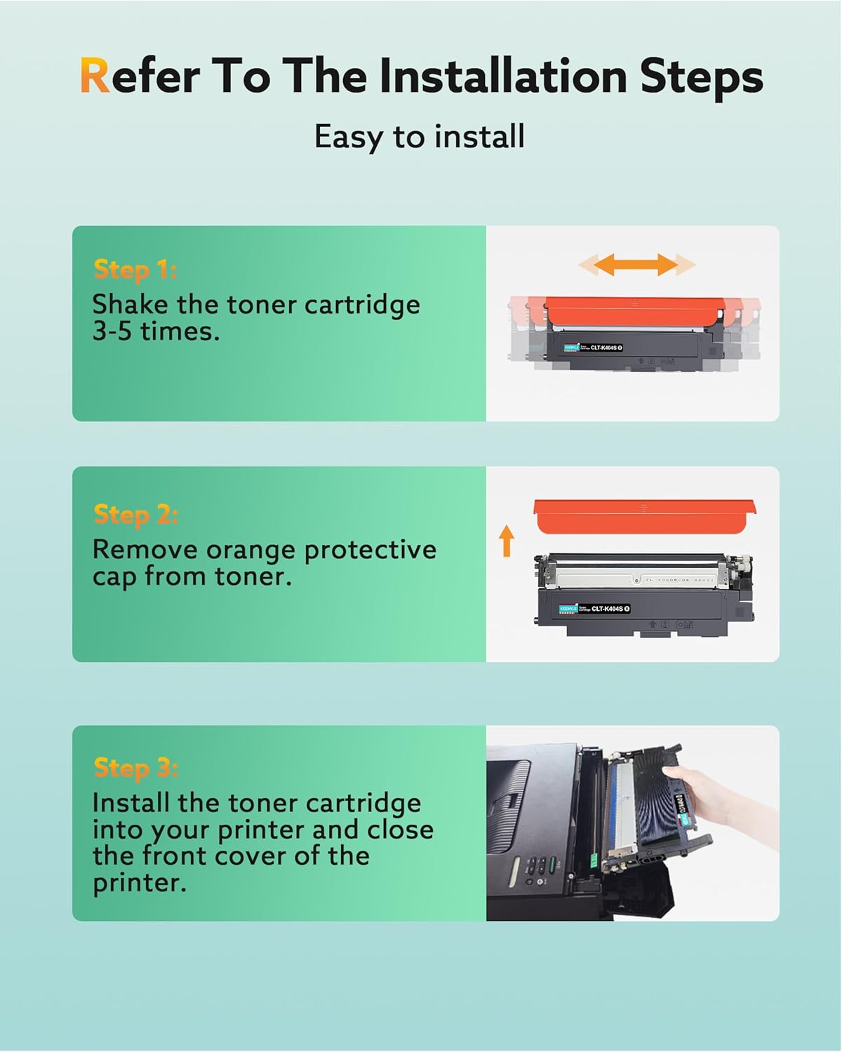 Thumbnail 6 de 4er-Pack CLT-K404S / CLT-Y404S Toner kompatibel für Samsung Xpress CLT-404S Serie – Schwarz, Cyan, Magenta, Gelb