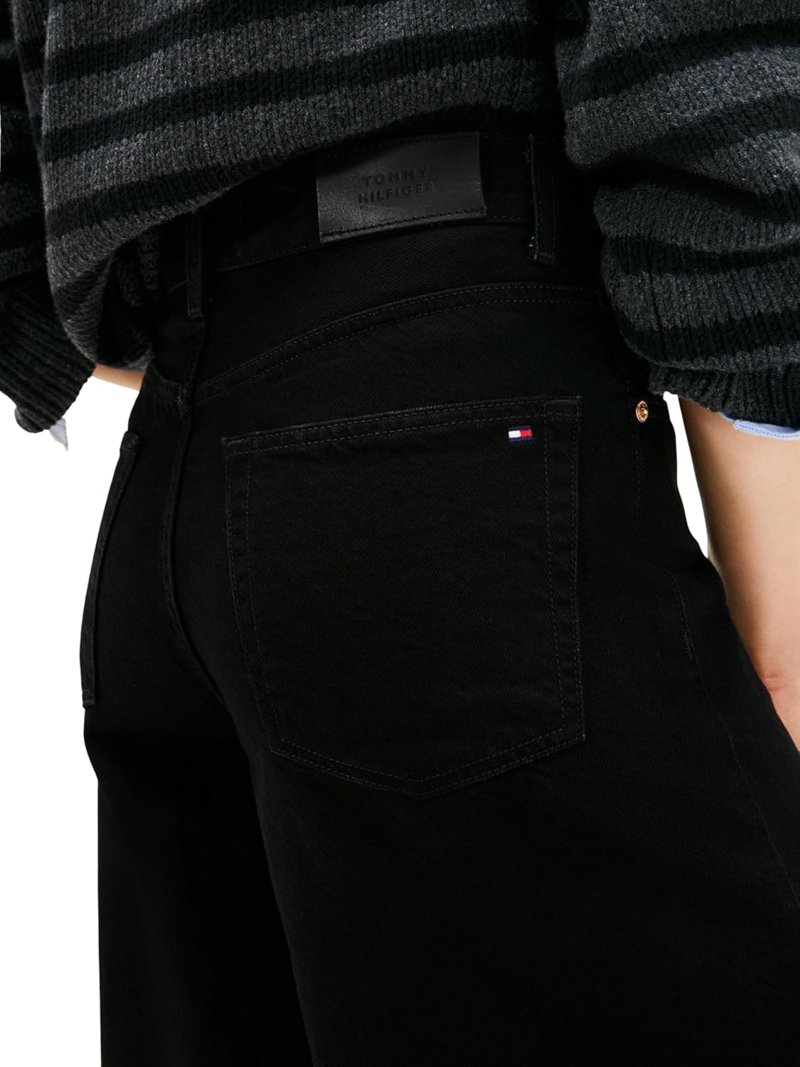 Detalle de Tommy Hilfiger Women’s Black 70s Wide Leg Jeans