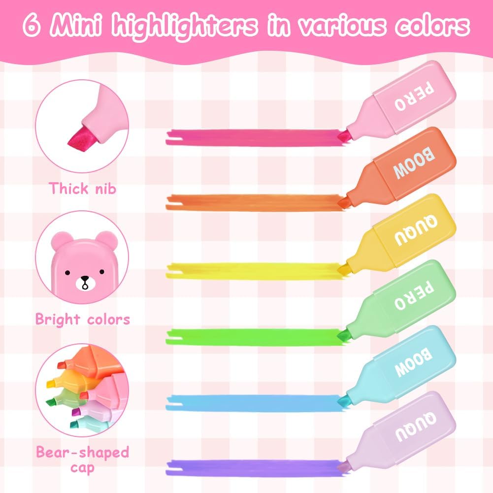 Thumbnail 2 de AYESY Mini Surligneurs 6 couleurs 🖍️