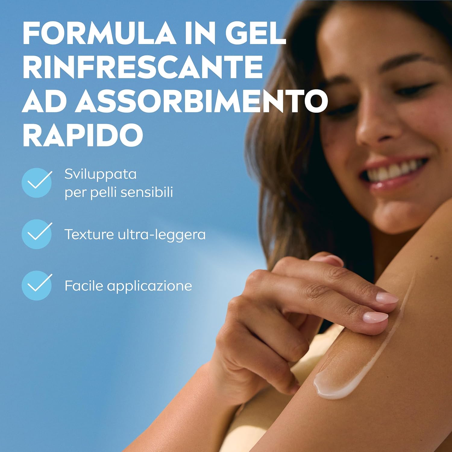 Detalle de NIVEA SUN Doposole Sensitive Gel Idratante 150 ml – Sollievo immediato per pelli sensibili