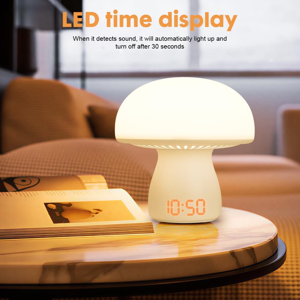 Thumbnail 3 de DASIAUTOEM Nachttischlampe Touch dimmbar mit Uhranzeige, Timer & Akku (3600 mAh)