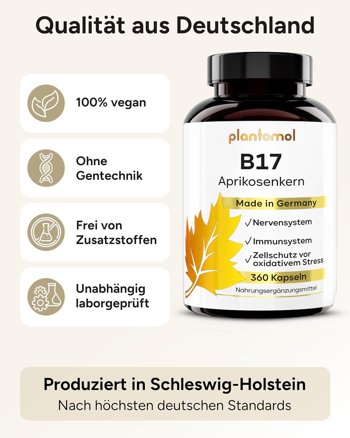 Thumbnail 6 de 360 Aprikosenkerne Kapseln 1100 mg ⚙