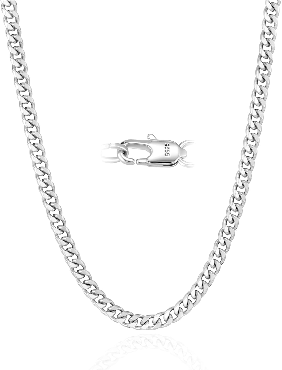 Thumbnail 6 de Cheria 3/5mm Silberkette Herren – 925 Silber oder 17k Gold, Panzer-/Figaro-Kette, 45–60 cm