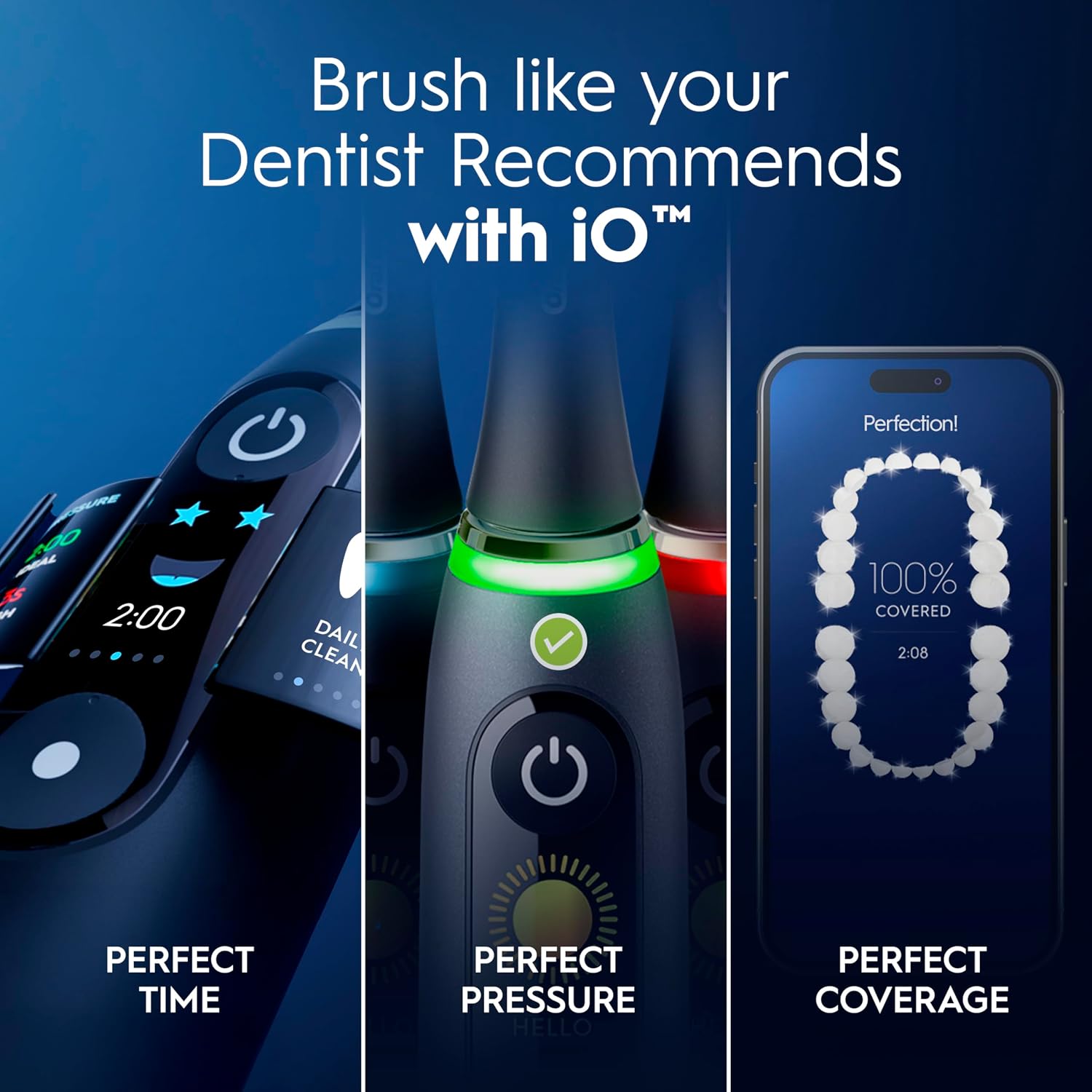 Detalle de Oral-B iO Deep Clean Deep Clean + Protect Electric Toothbrush with 2 Heads