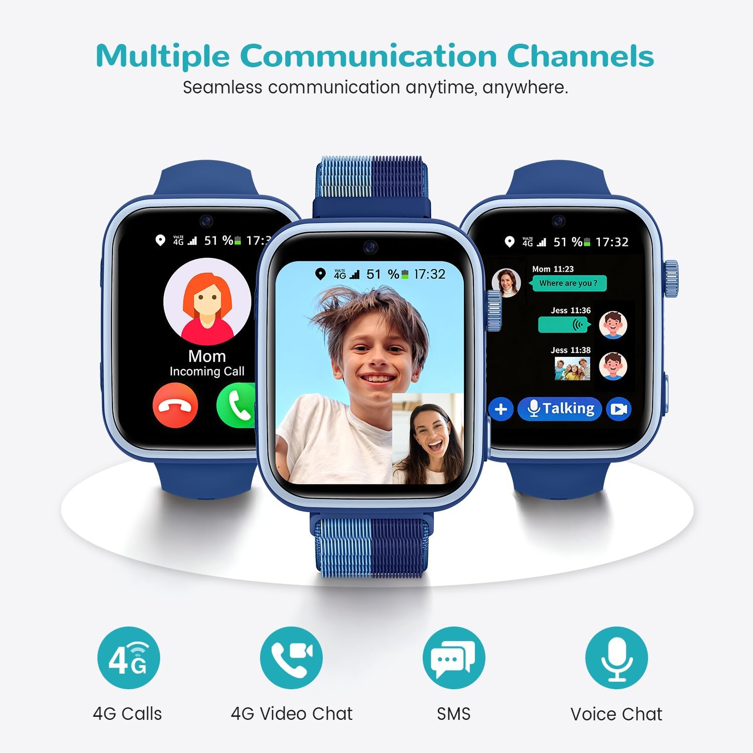 Thumbnail 1 de SWGOTA Smartwatch Bambini: Orologio 4G con GPS, SOS e modalità scuola