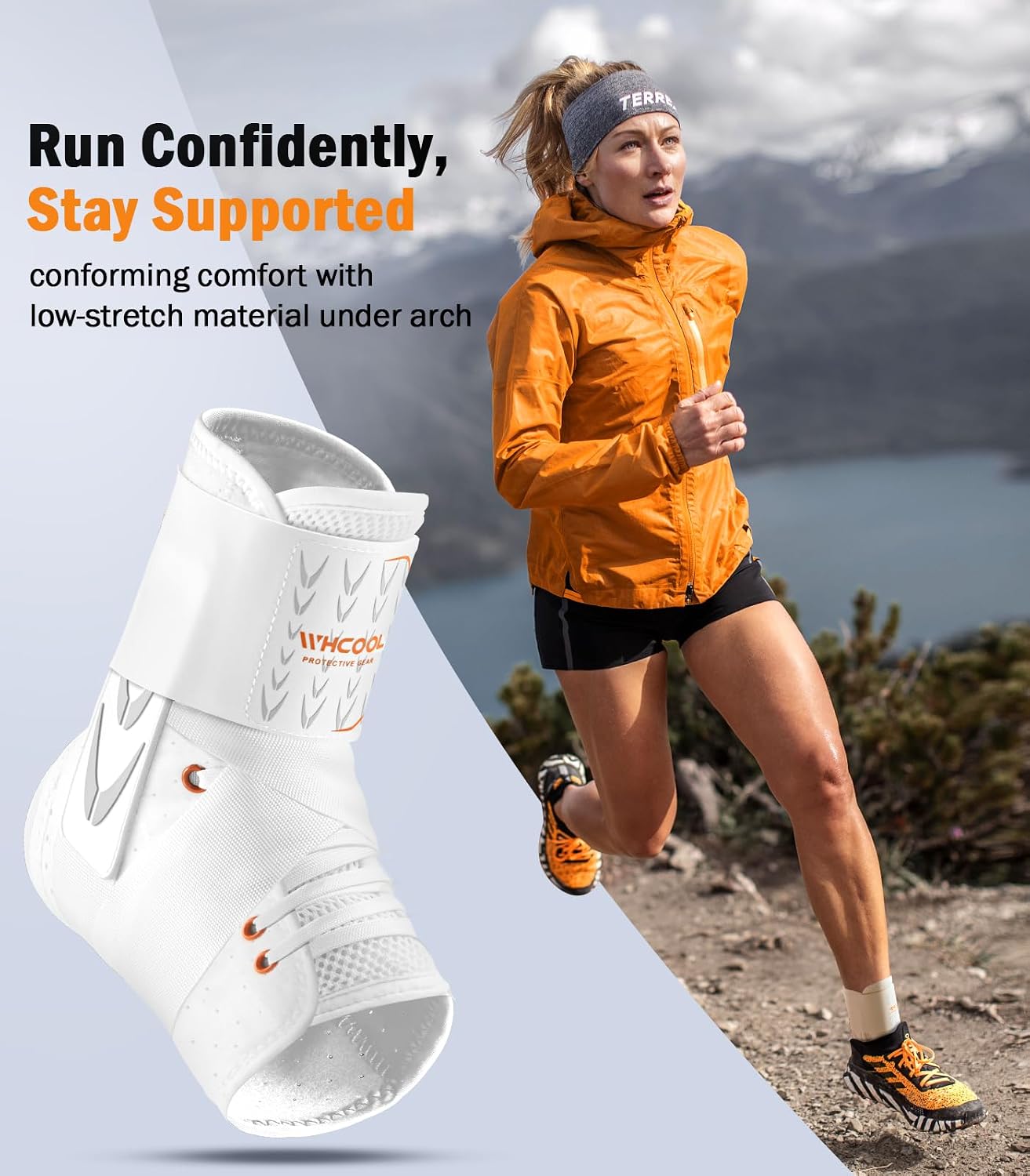 Thumbnail 6 de WHCOOL Slim-Fit Ankle Brace for Sprained Ankle with 2 Auto-Shaped Pads