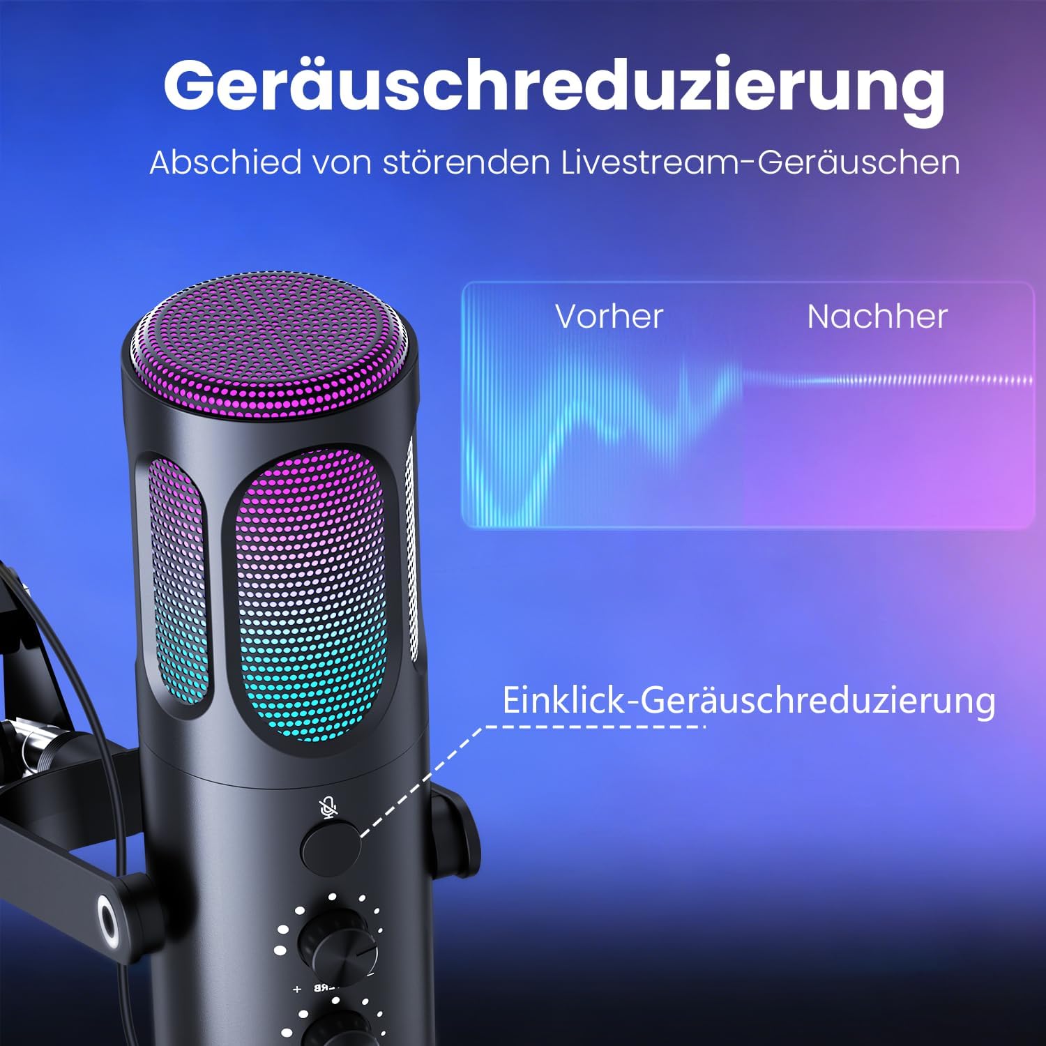 Detalle 1 de Ortizan Gaming Mikrofon PC USB