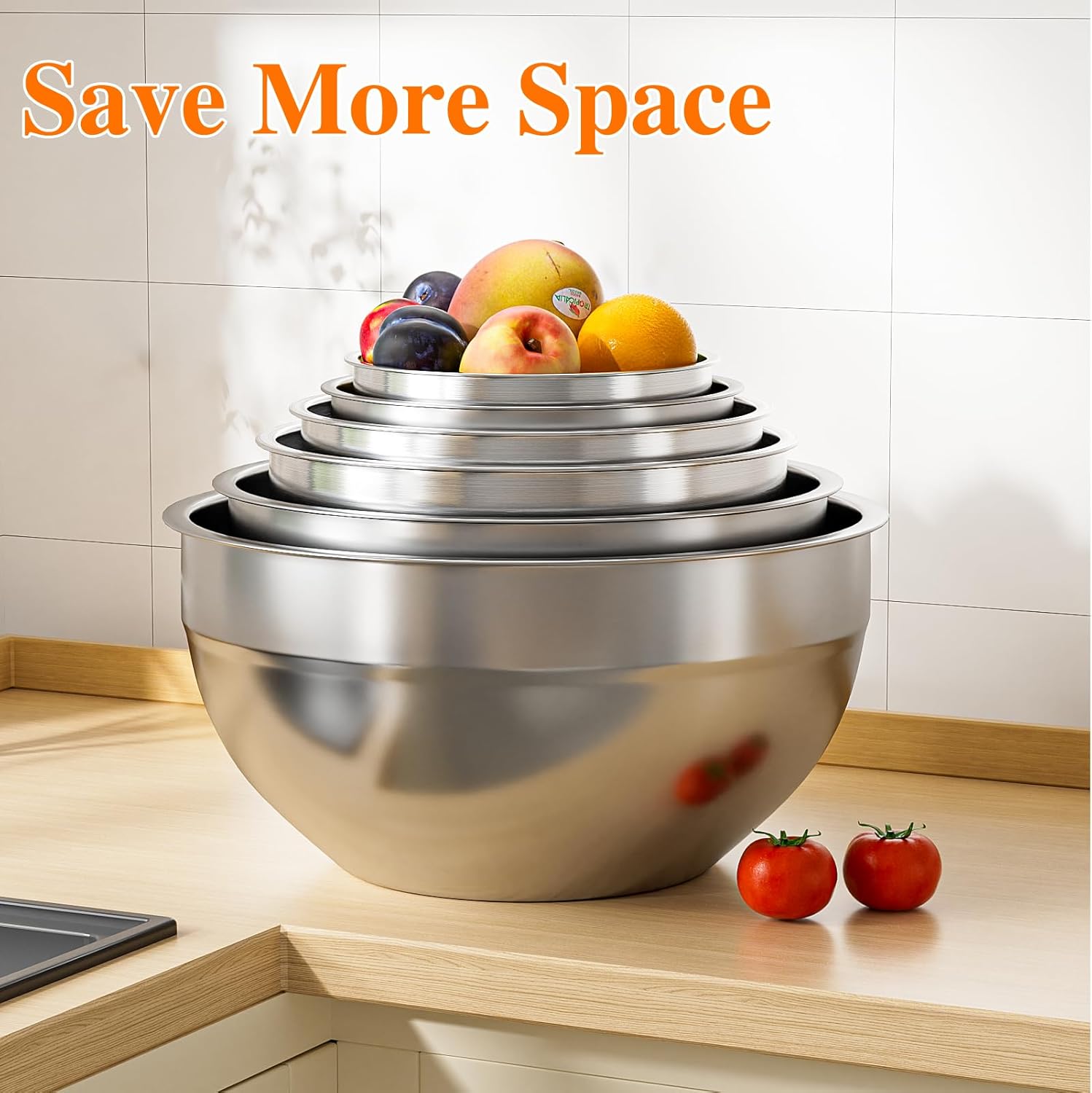 Thumbnail 6 de Winproper Mixing Bowls Set 6 PCS, 4.5 QT 🥣