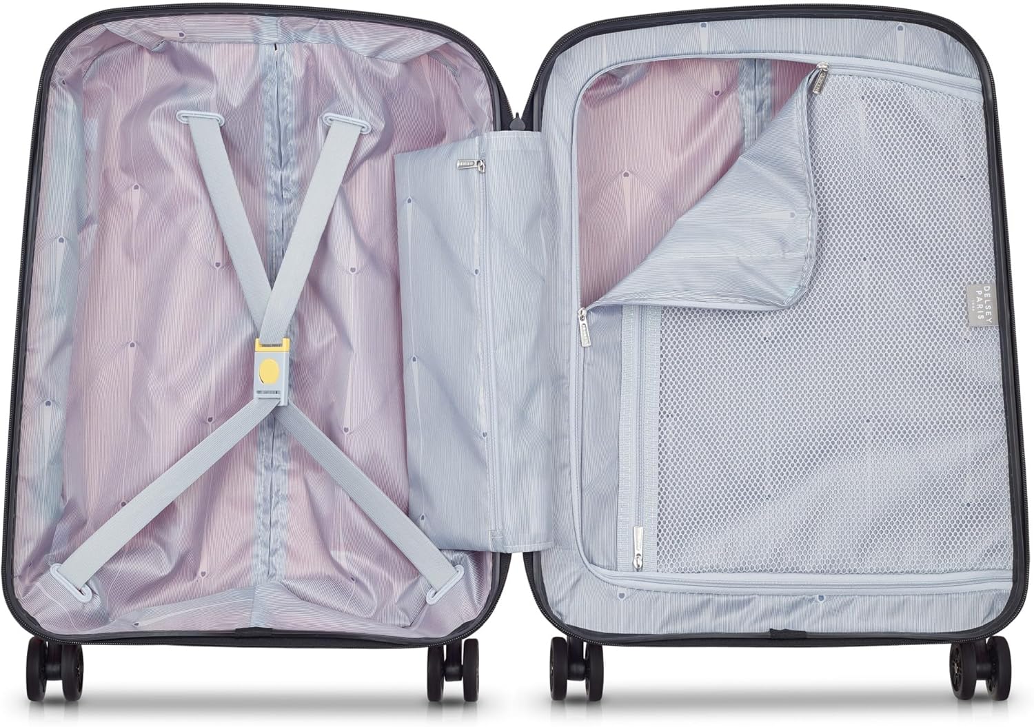 Detalle de DELSEY PARIS BELMONT PLUS MR - Valigia rigida da cabina 55×40×20 cm, 33 L, S Slim, Arancione Mandarino (Materiale Riciclato)
