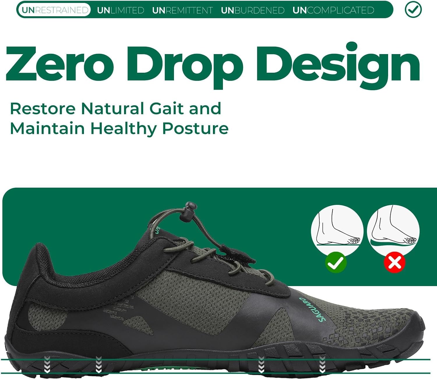 Detalle de SAGUARO Zapatillas Barefoot Trail 35-48