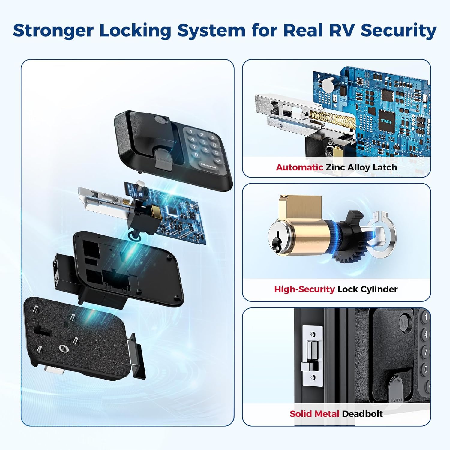 Detalle de ONNAIS RV Door Lock 10 🔒