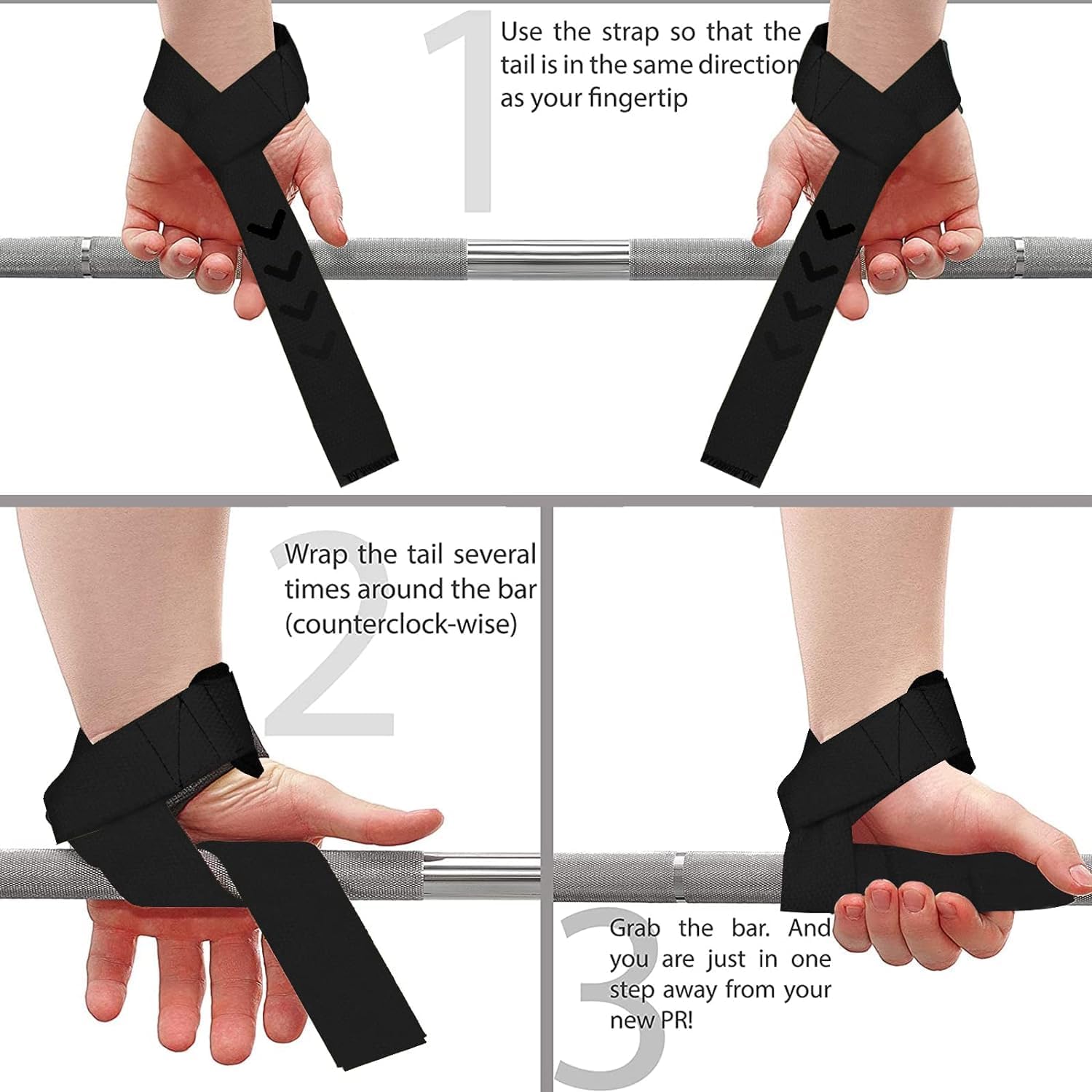 Thumbnail 4 de BEAST RAGE Weight Lifting Straps, Padded 1 pair 🏋