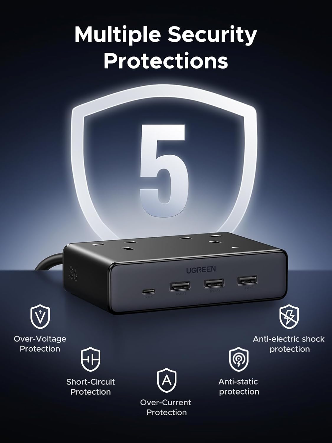 Thumbnail 5 de UGREEN Extension Lead 1.5m with 4 USB slots 🔌