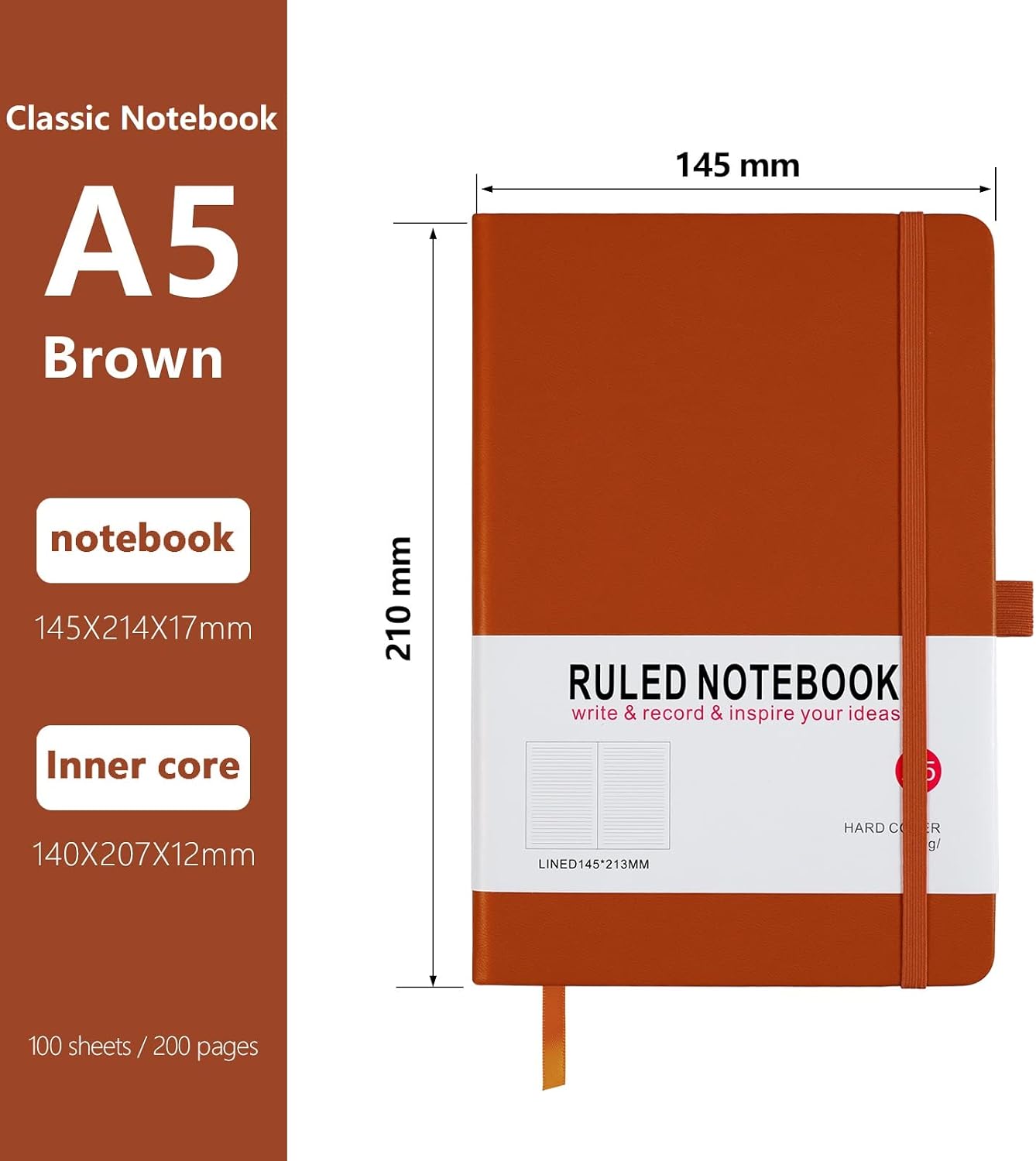Detalle 2 de A5 notebook 3 pack, 200 page journals