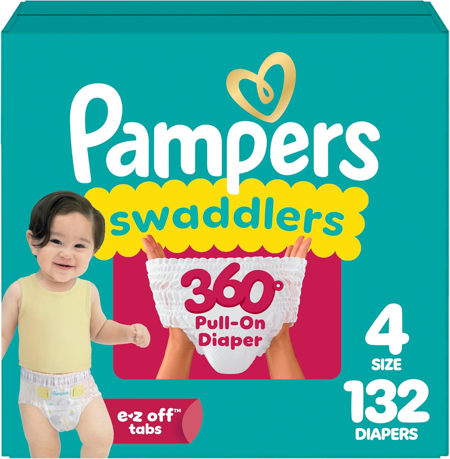 Pampers Swaddlers 360° Size 4 132 Count