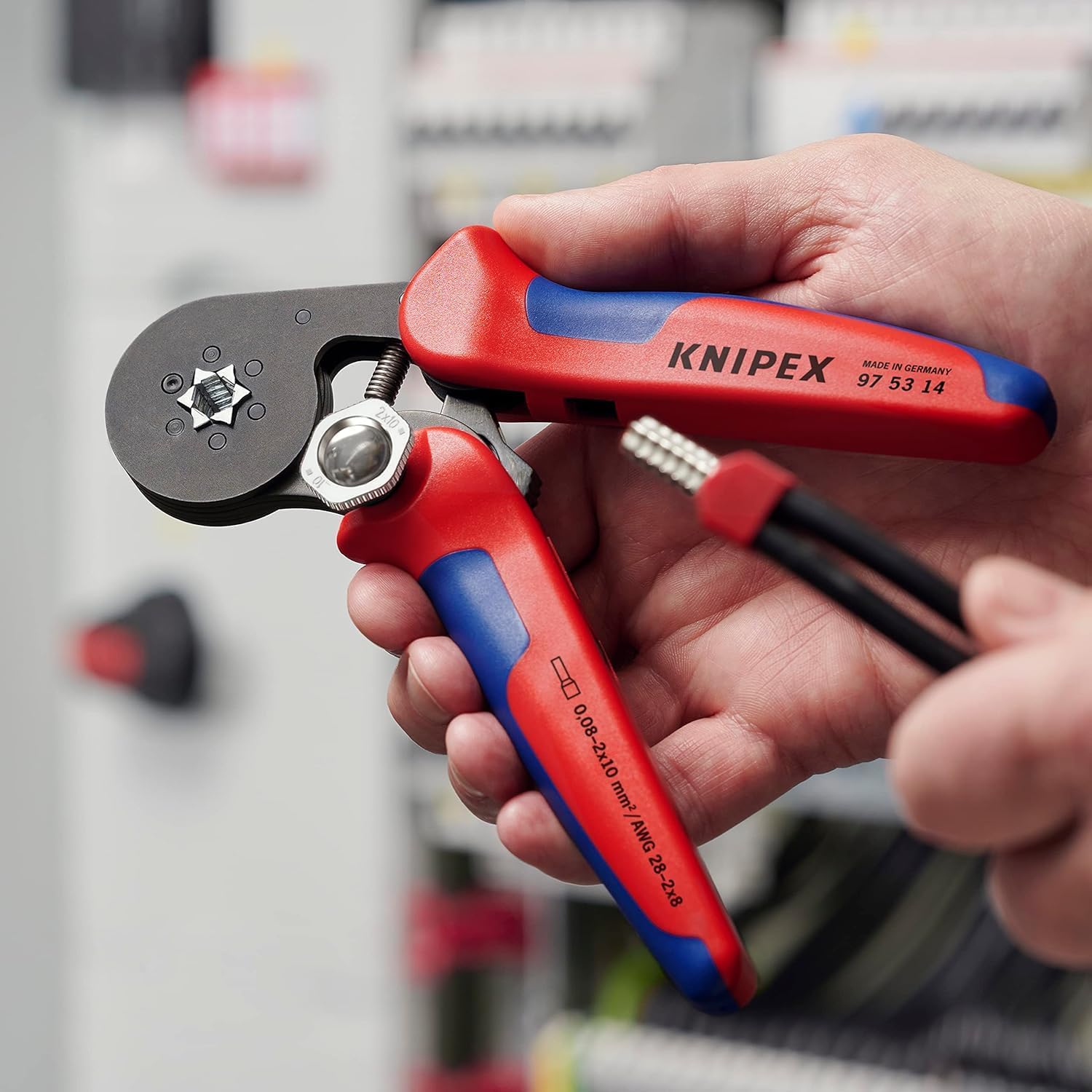 Thumbnail 1 de KNIPEX selbsteinstellende Crimpzange für Aderendhülsen (Seiteneinführung) 180 mm, 97 53 14 SB
