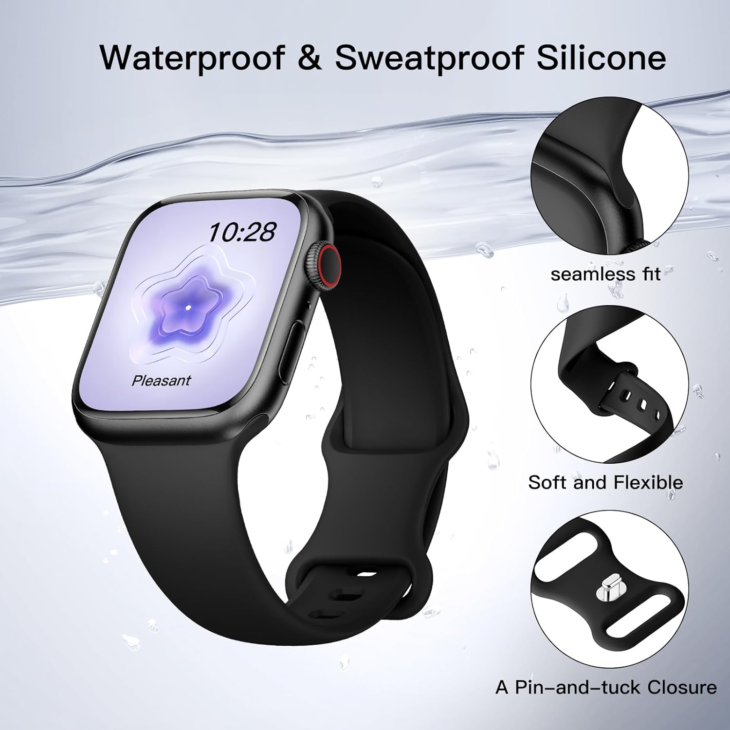 Thumbnail 3 de Yoohoo Soft Silicone Strap 44mm for Apple Watch