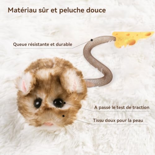 Detalle de Migipaws jouet interactif pour chat, souris roulante rechargeable avec capteur