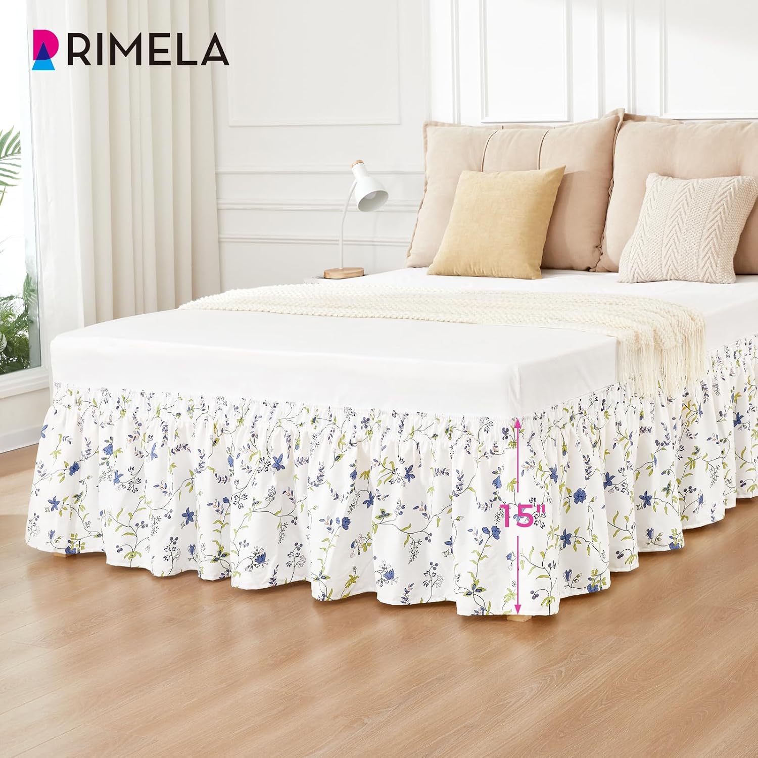 Detalle 2 de Sweet Blueberry Queen Bed Skirt, 15-Inch Drop