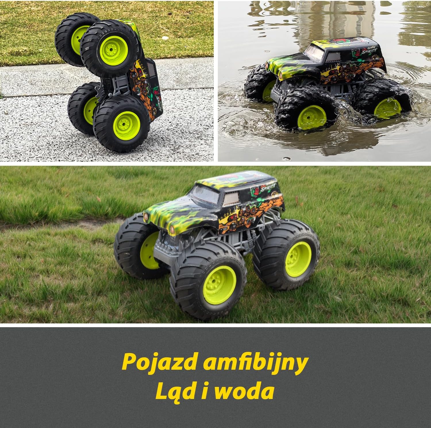 Detalle 1 de PENGBU RC Monster Truck Télécommandé – auto RC 1:16, 2,4 GHz, akrobacje