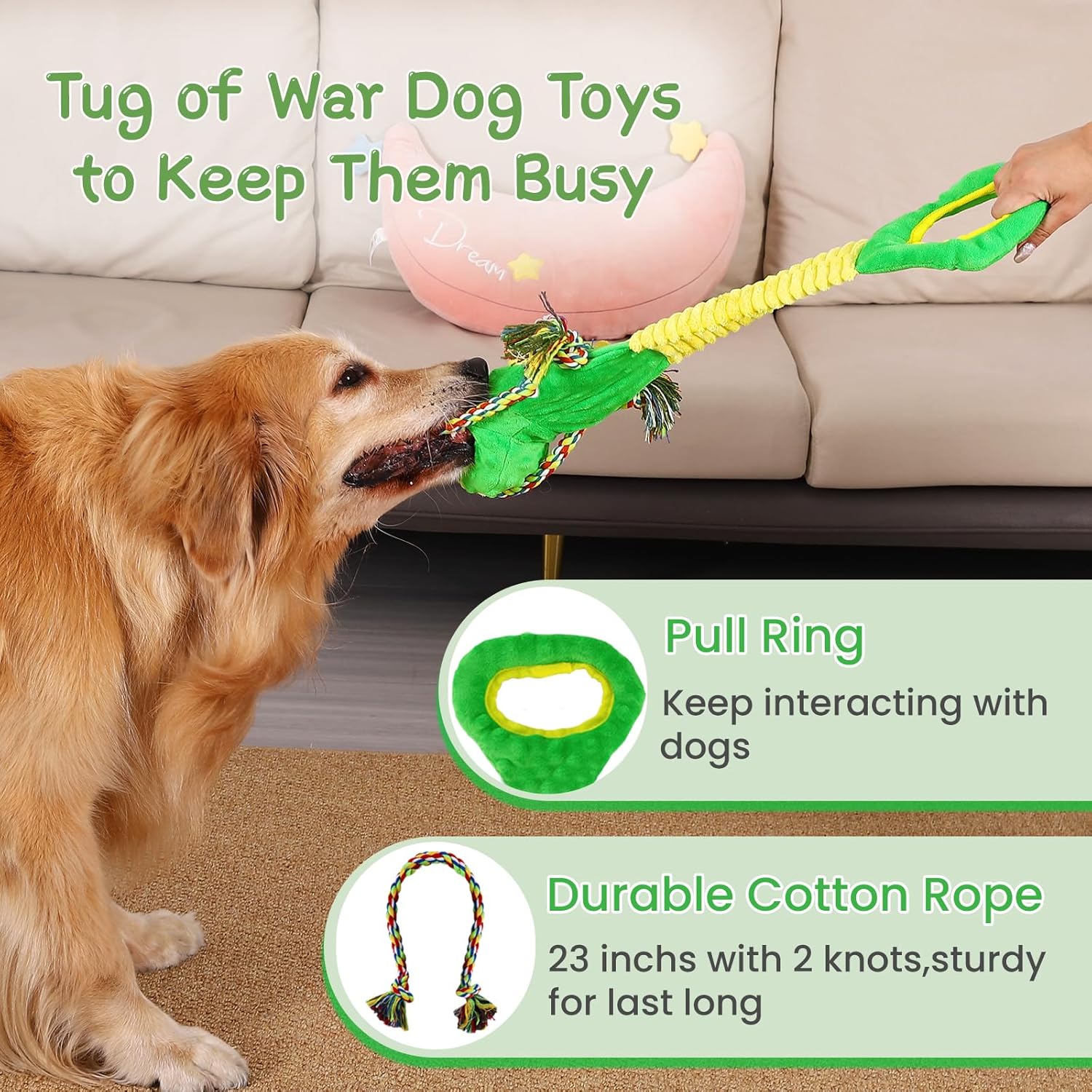 Thumbnail 3 de YINEYA Squeaky Dog Toys 16.5 inch