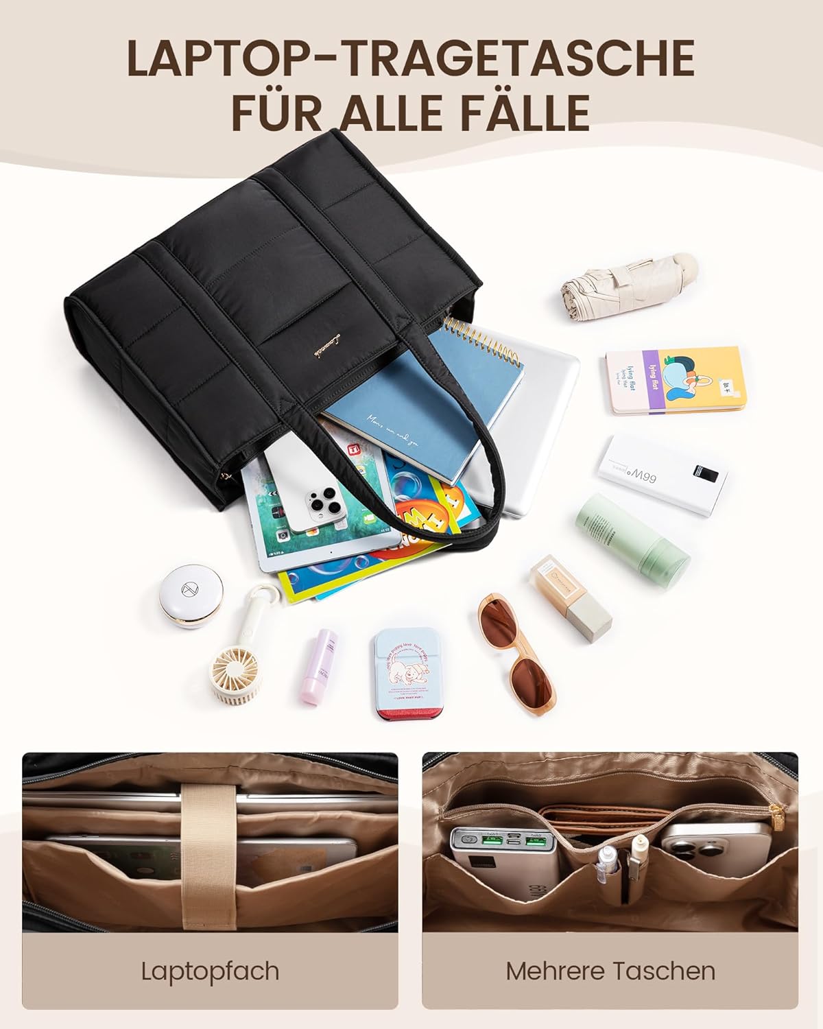 Thumbnail 2 de LOVEVOOK Handtasche Laptoptasche 15,6 Zoll 👜