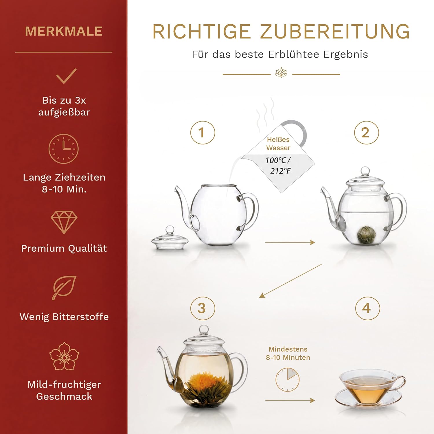 Thumbnail 4 de Creano Teeblumen Geschenkset 12er Set