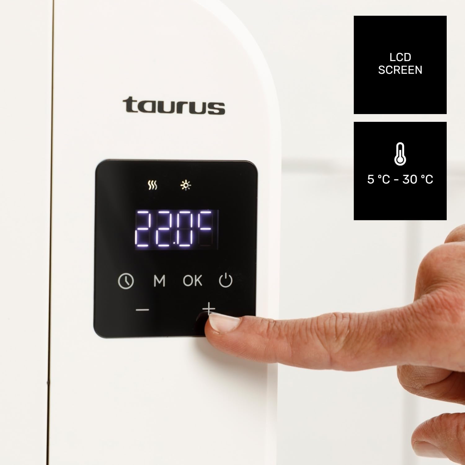 Detalle de Taurus Nepal 2000 TT2003 elektrische radiator, 2000 W en 10 elementen