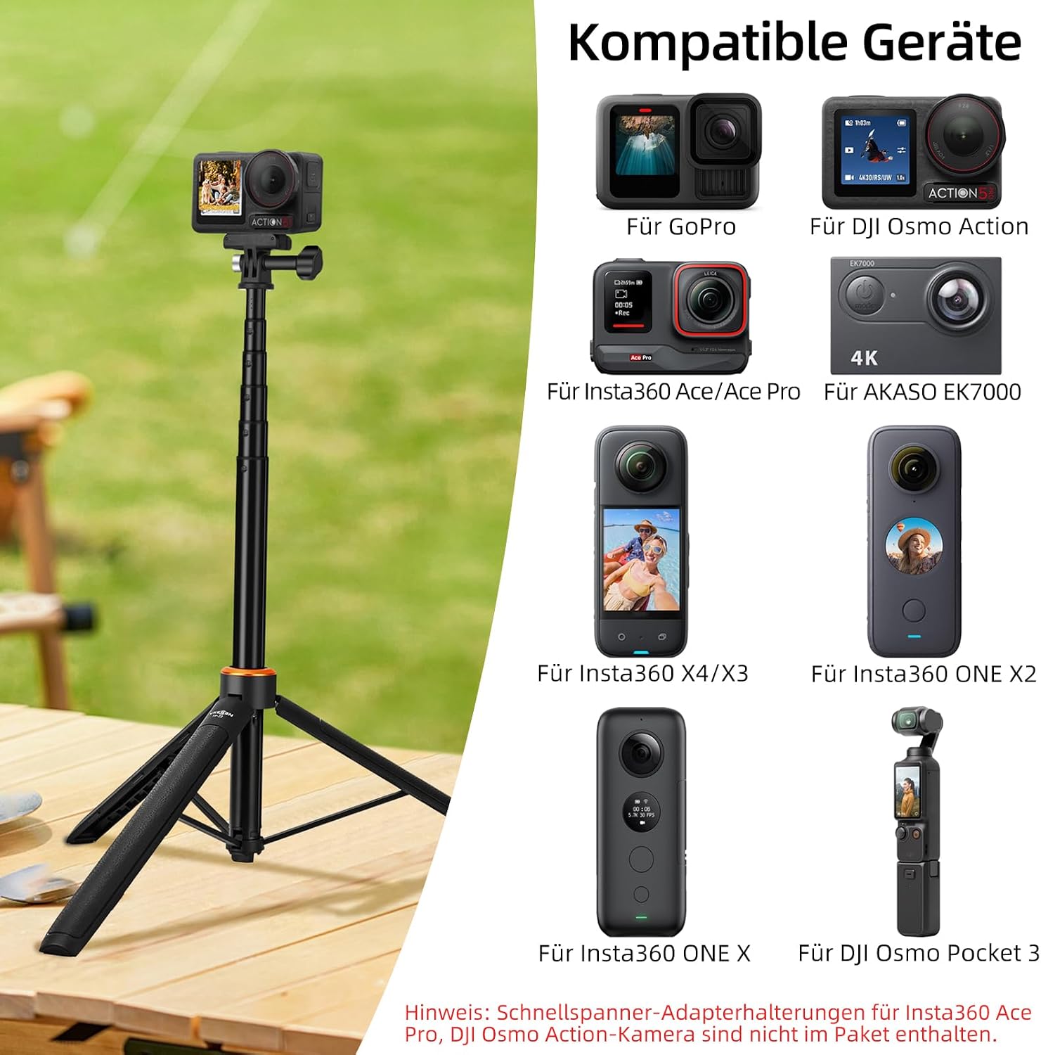 Detalle 2 de Vkesen TP-22 Selfie Stick 136 cm