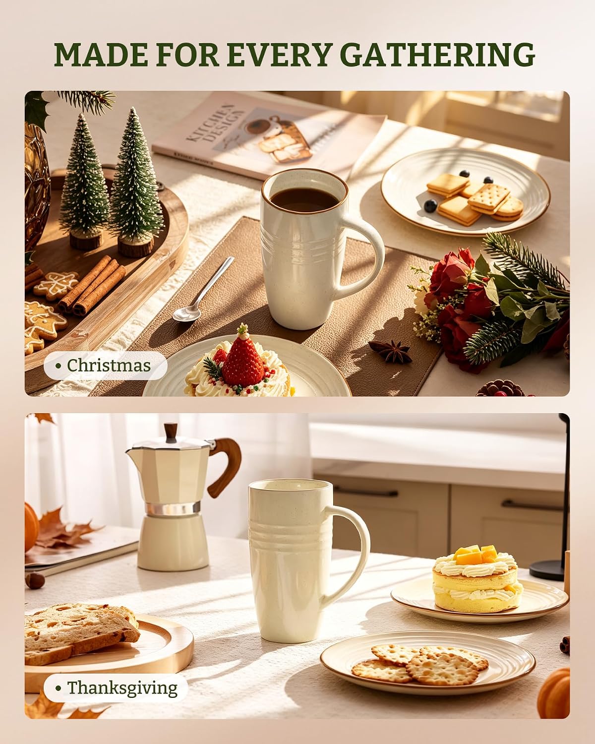 Thumbnail 6 de Famiware Ceramic Coffee Mug Set, 20 oz