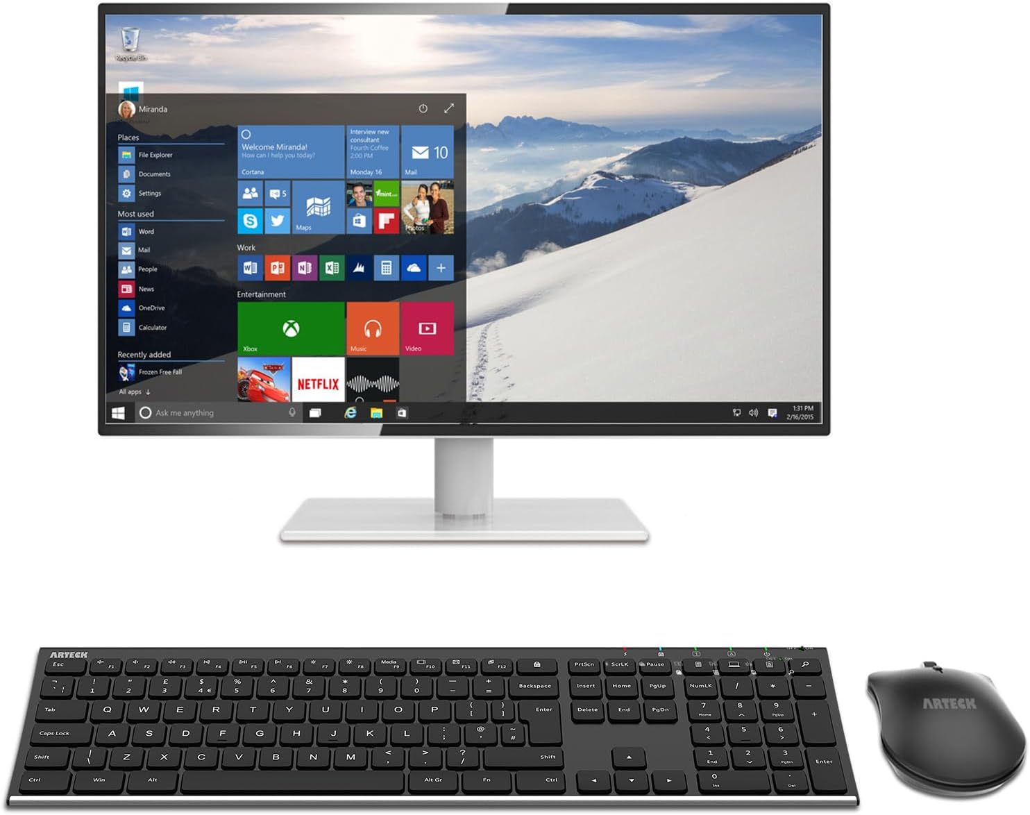 Thumbnail 6 de Arteck 2.4G Wireless Keyboard and Mouse combo Ergonomic mice