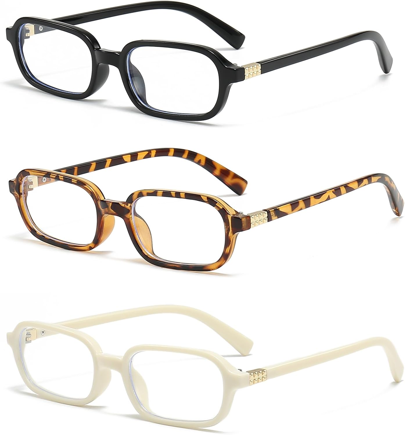 Thumbnail 6 de LJCZKA Rectangle Blue Light Blocking Glasses – Small Narrow Square Frame