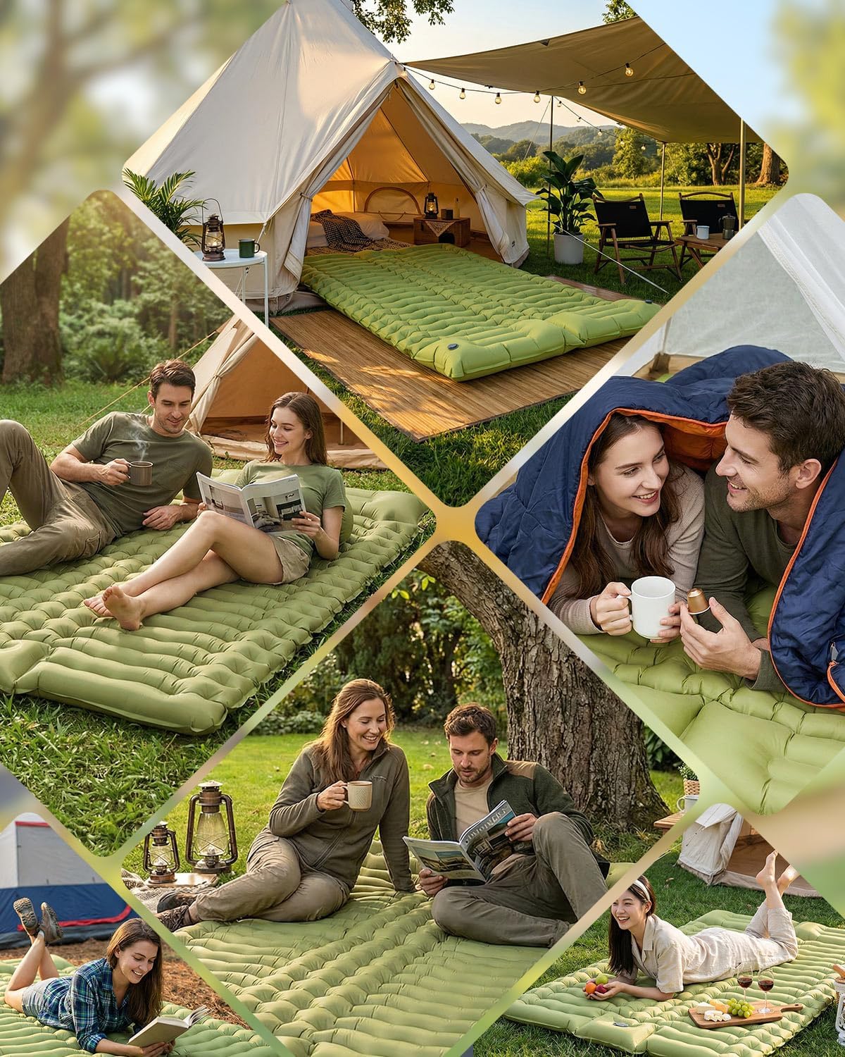Thumbnail 6 de Rgaden Camping Doppelt – Ultraleichte, aufblasbare Isomatte mit integriertem Kissen und Fußpumpe