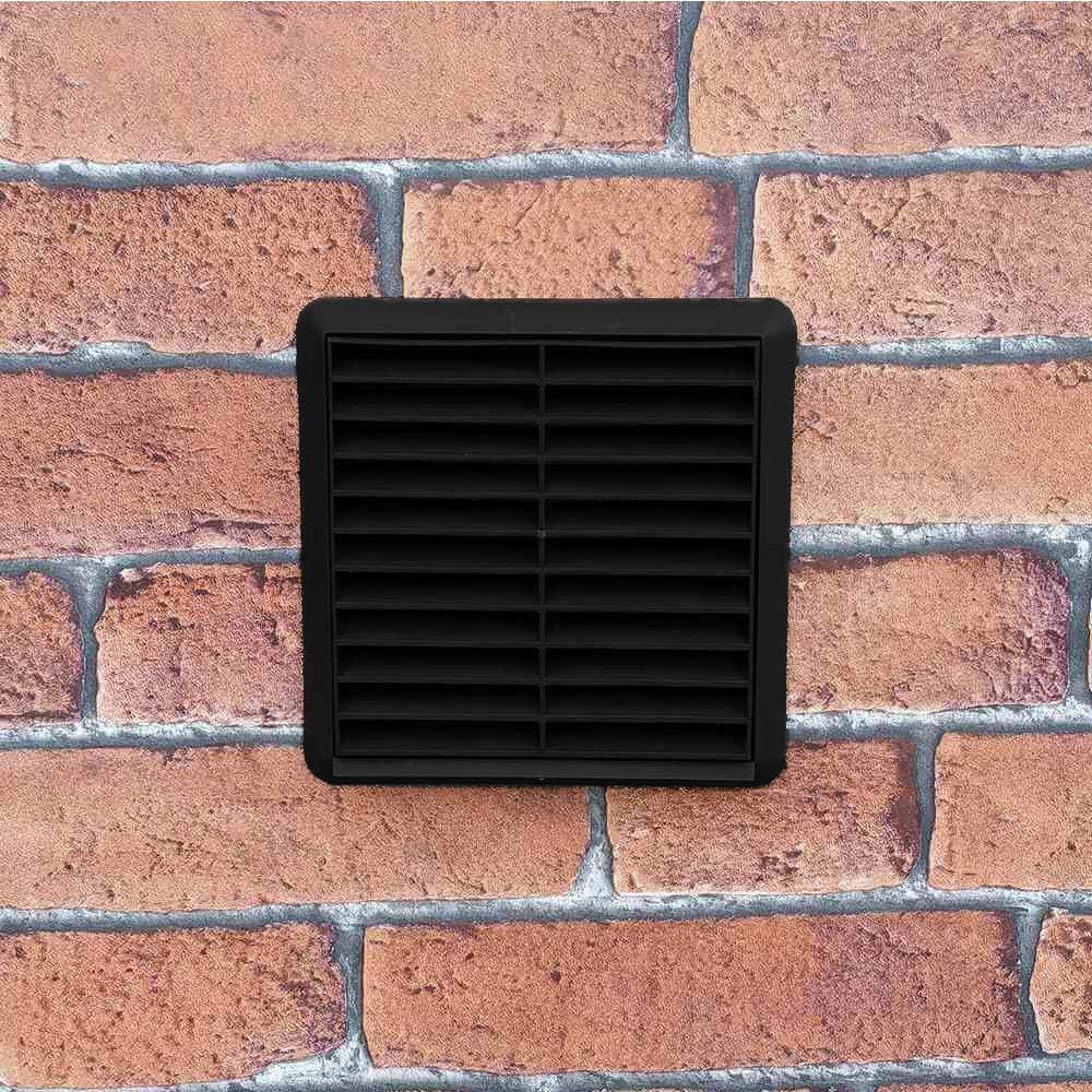 Thumbnail 6 de Kair Black 150mm Louvred Wall Vent Grille with Flyscreen