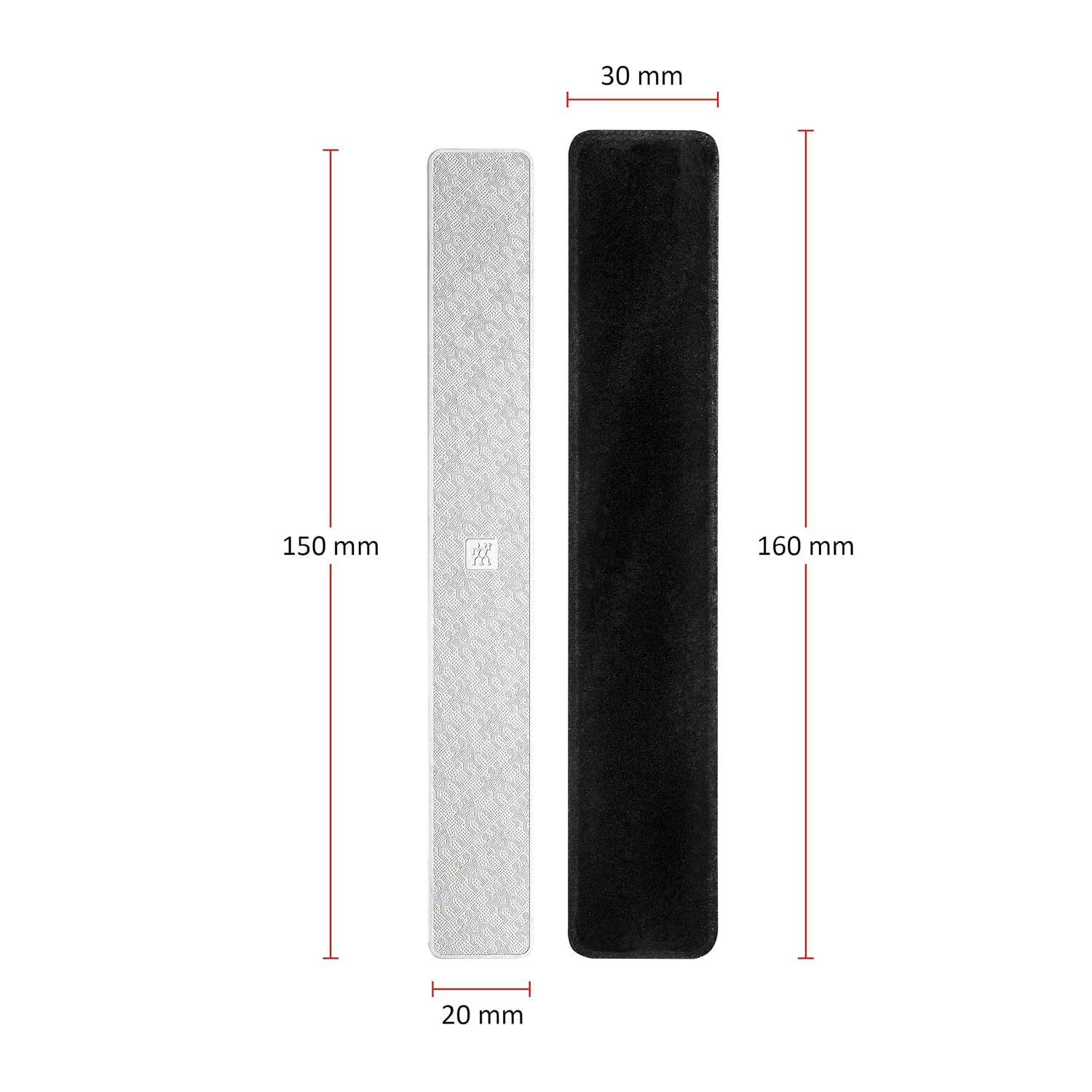 Detalle de ZWILLING Edelstahl Nagelfeile – Exklusives Design, grob- und fein körnige Feilenflächen, 140 mm, Silber