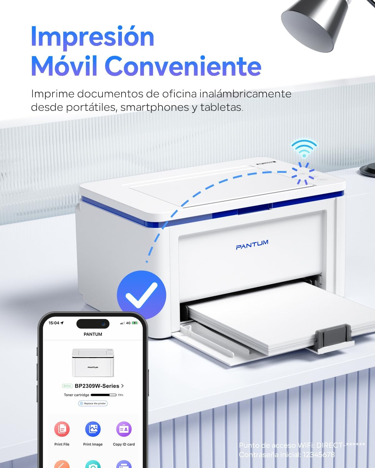 Thumbnail 2 de PANTUM BP2309W Impresora Láser WiFi Mono Compacta para Hogar y Oficina