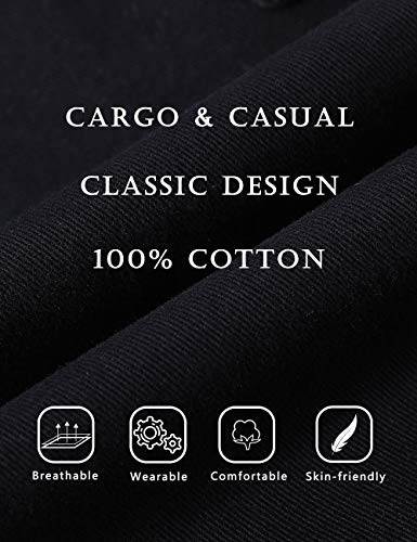 Detalle 2 de iCKER Mens Multi-Pocket Cotton Shorts Camouflage Cargo Shorts – Loose Fit