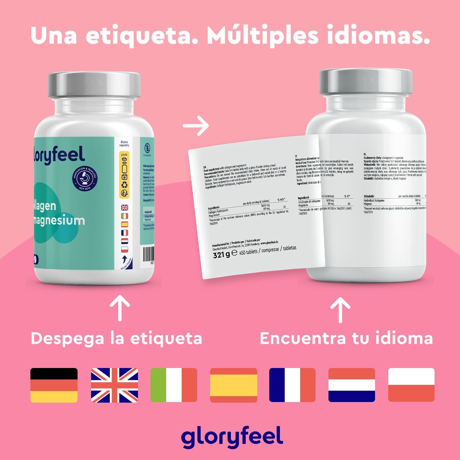 Thumbnail 5 de Colágeno 3600mg 450 tabletas para articulaciones y piel