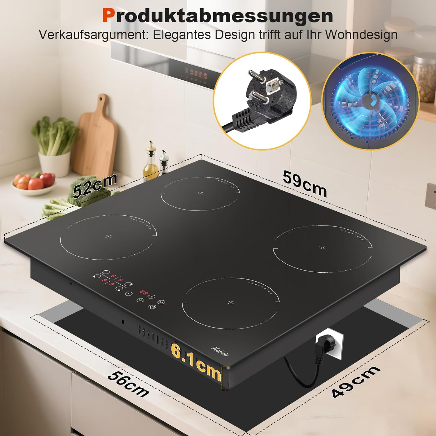 Thumbnail 6 de Hobsir hob Induktionskochfeld 60 cm