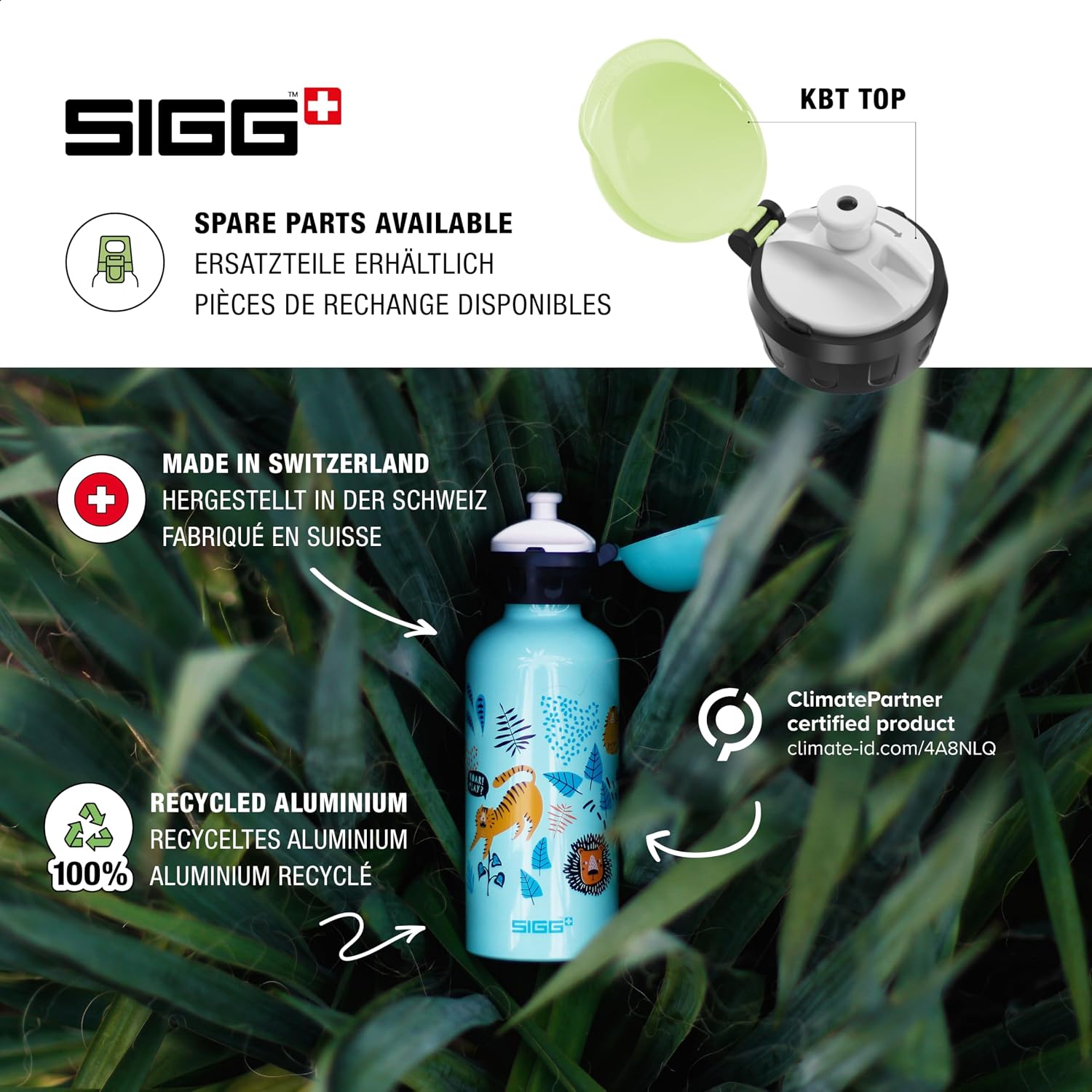 Detalle 2 de Sigg Alu Trinkflasche KBT 0,4 L đ„€