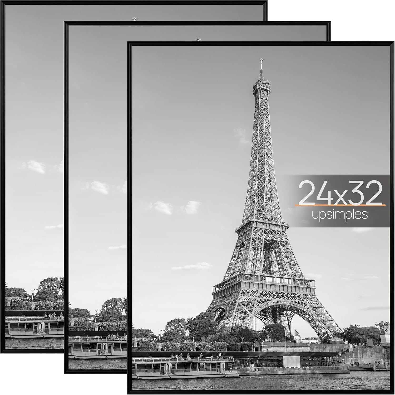 Detalle de upsimples PFUP0440AMUS 24x32 Poster Frames, Black, 3-Pack