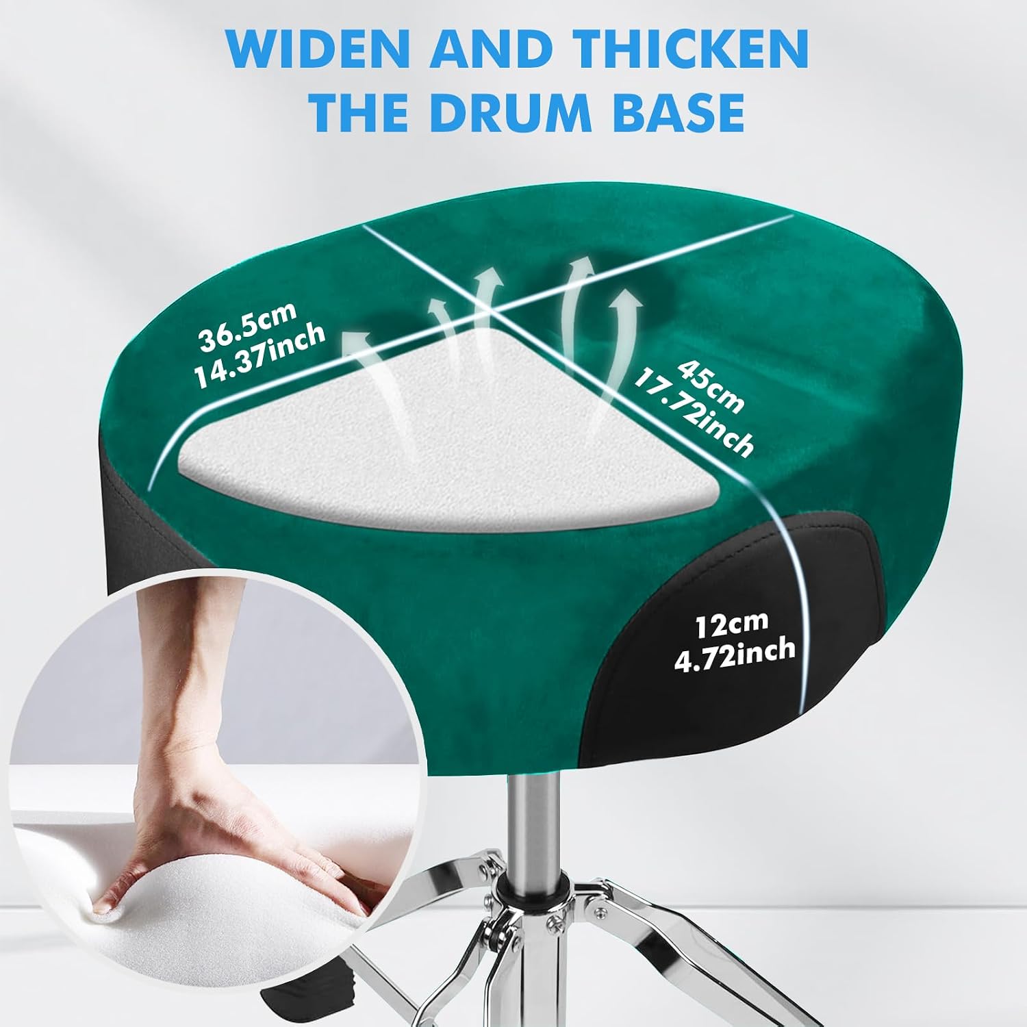 Thumbnail 4 de UPELLA UP-AG-3 Hydraulic Drum Throne with Backrest, Memory Foam and Velvet Cover