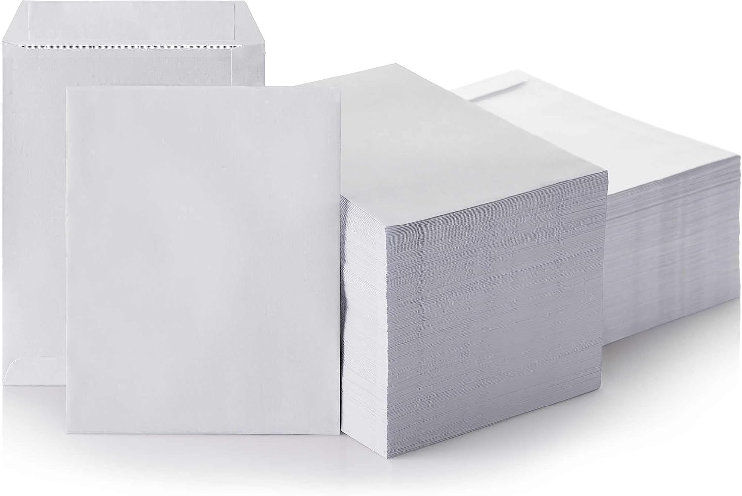 Detalle de LOGIC PACK 100 Briefumschläge DIN B5, weiß, ohne Fenster – selbstklebend (176 × 250 mm, 80 g/m²)